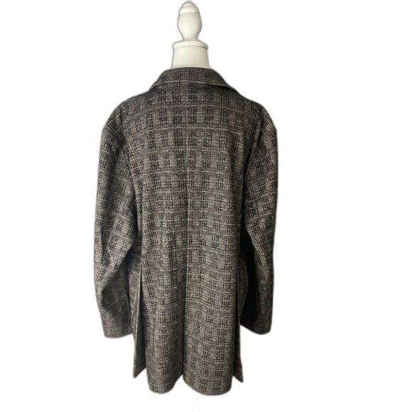 NWT Soft Surroundings Plaid Long Blazer Jacket – Women’s Plus Size 2X – Gray - Picture 2 of 8